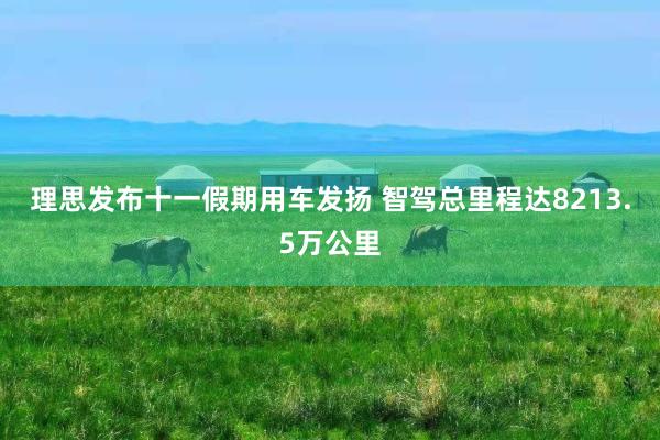 理思发布十一假期用车发扬 智驾总里程达8213.5万公里