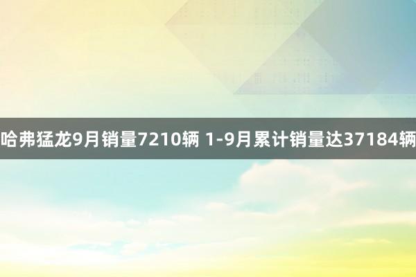 哈弗猛龙9月销量7210辆 1-9月累计销量达37184辆